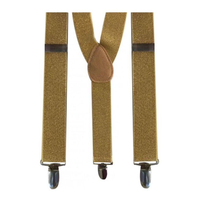 PartyXplosion Bretels - Goud - Lurex