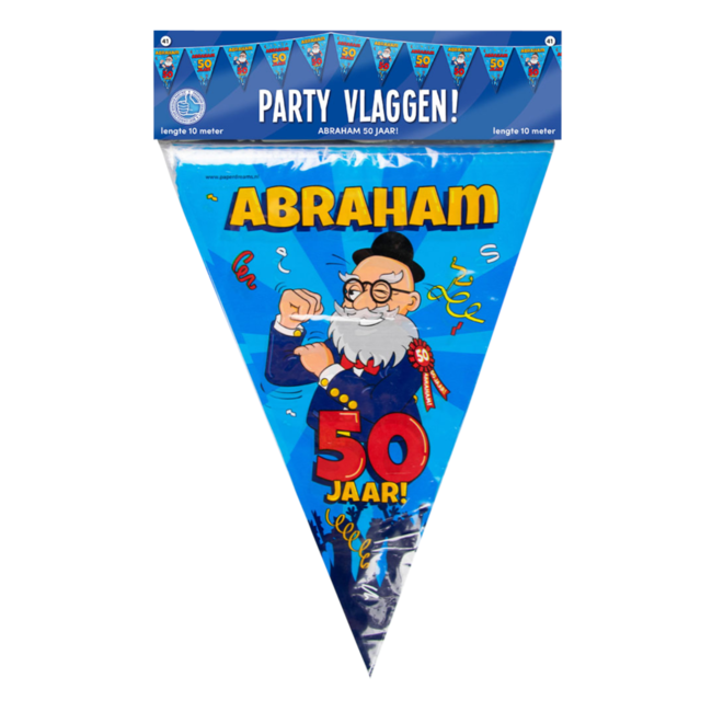 Paperdreams Vlaggenlijn - Abraham - Cartoon - 10m