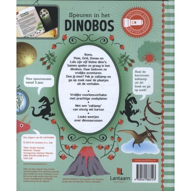 Lantaarn Boek - Speuren in het dino bos