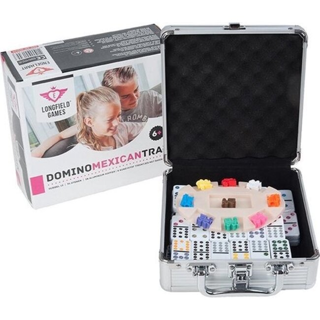 Spel - Domino - Dubbel 12 - Mexican train - In aluminium koffer