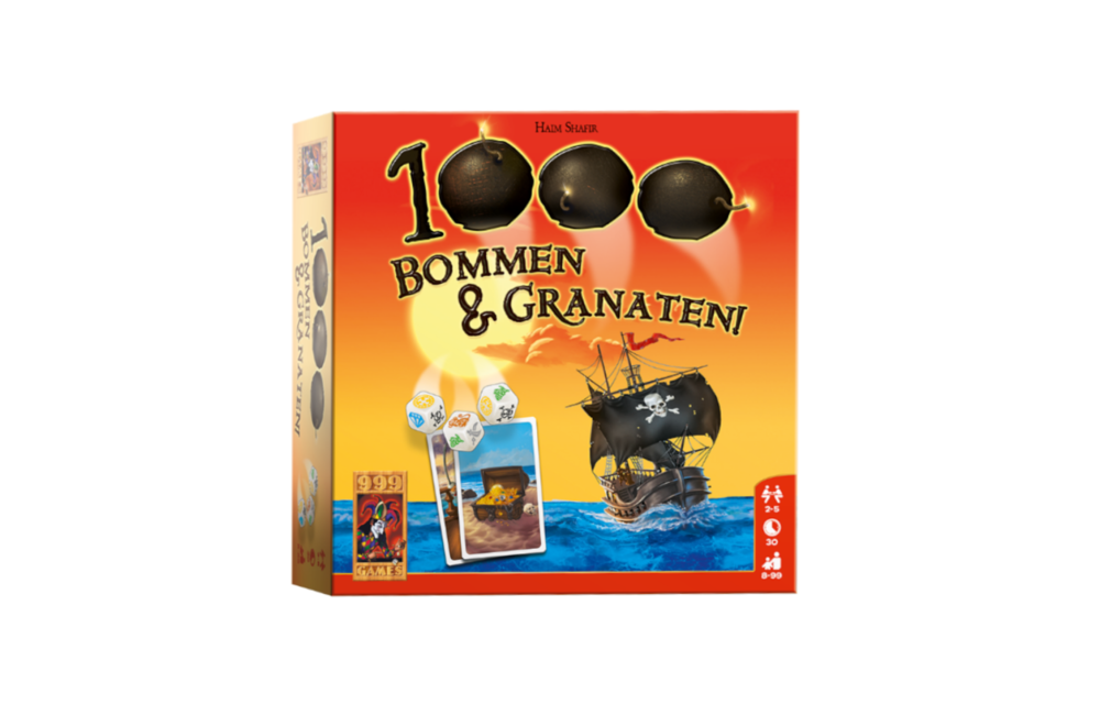 Spel - 1000 Bommen & Granaten! - Dobbelspel - 8+
