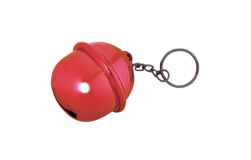 Sleutelhanger - Kattenbel, bel - Rood - 4,5cm
