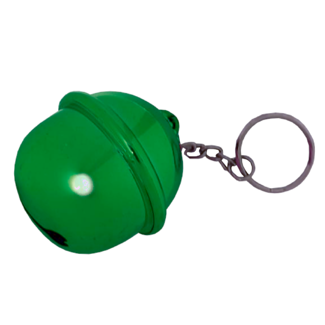 1234feest Sleutelhanger - Bel groot - Groen - 4,5cm