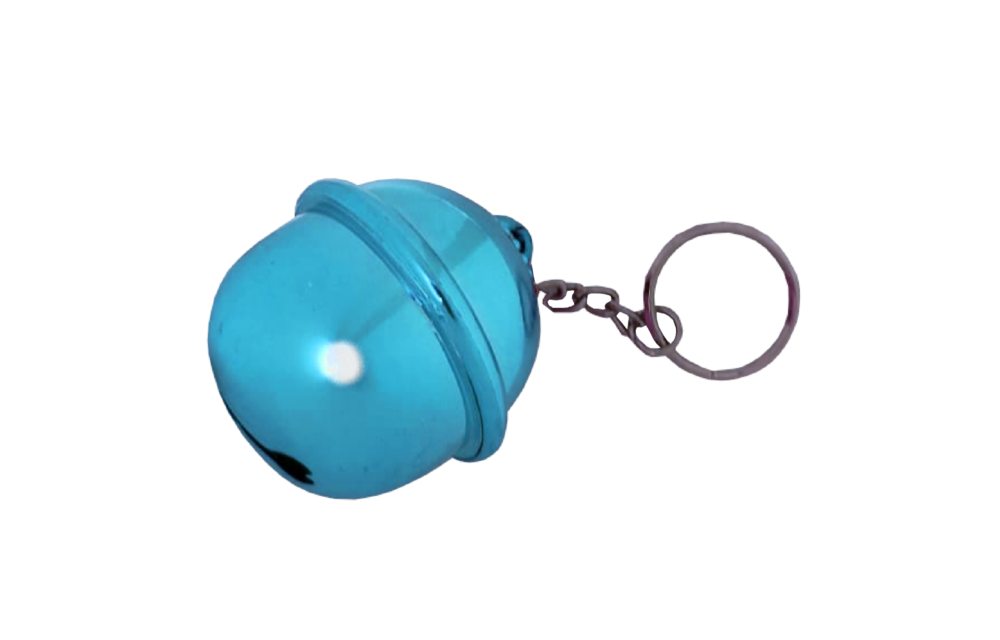 Sleutelhanger - Kattenbel, bel - Blauw - 4,5cm