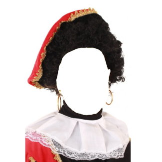 PartyXplosion Pruik - Piet - Verstelbare kap - Krulhaar