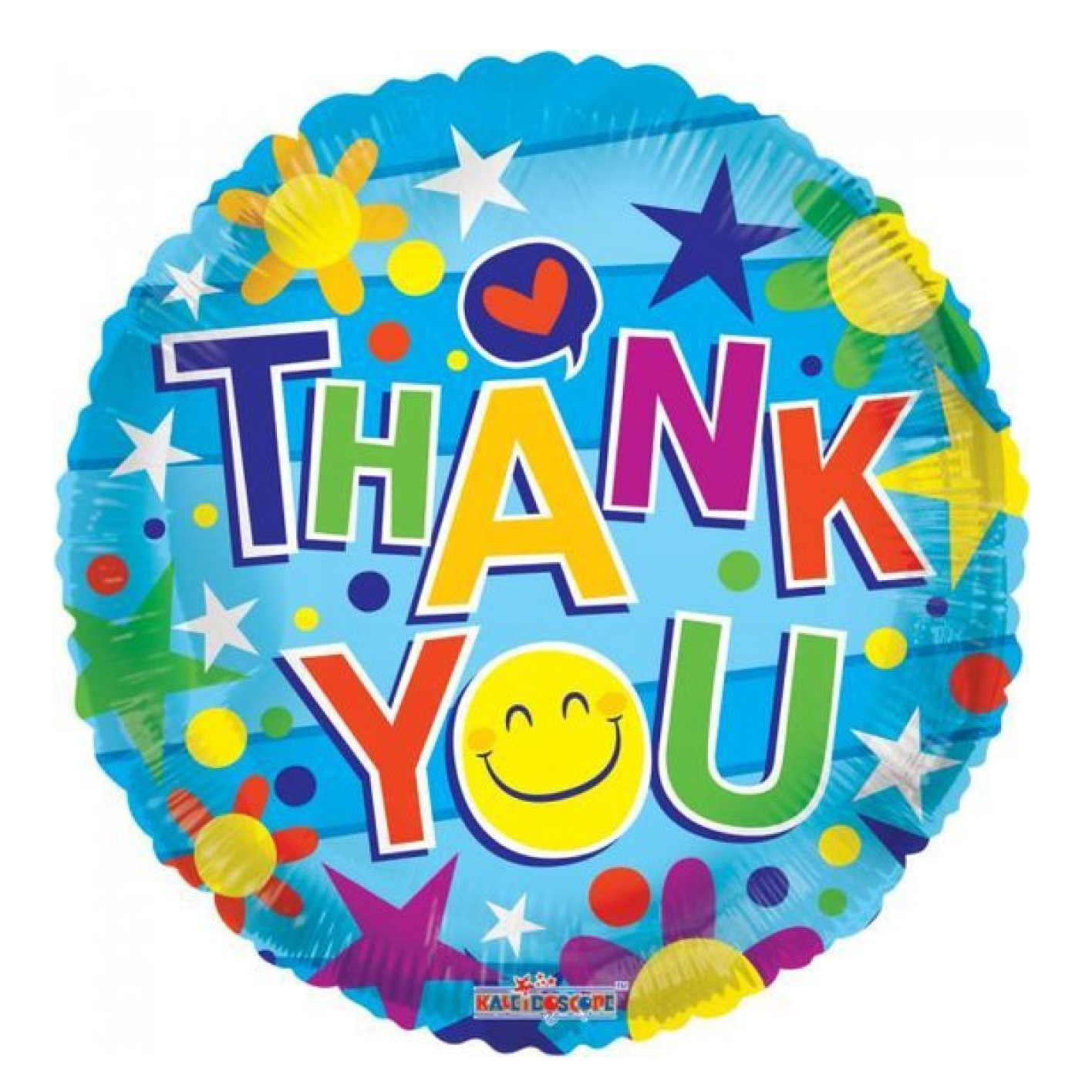 Folieballon - Thank you - Smile - 46cm - Zonder vulling