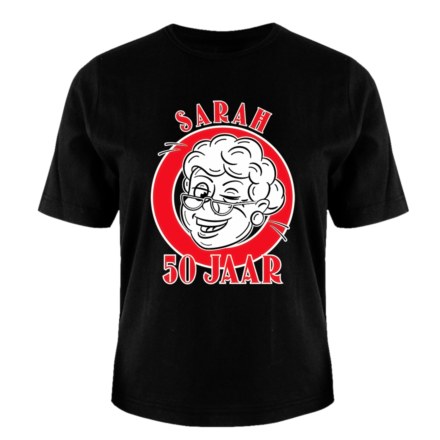 T-shirt - 50 jaar, Sarah - One size