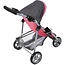 Poppen buggy - Jogging model - Lola - Hard roze / grijs