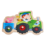 Haba Puzzel - Dolle tractor rit - Hout - 6st.