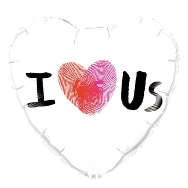 Qualatex Folieballon - I Love Us - 46cm - Zonder vulling