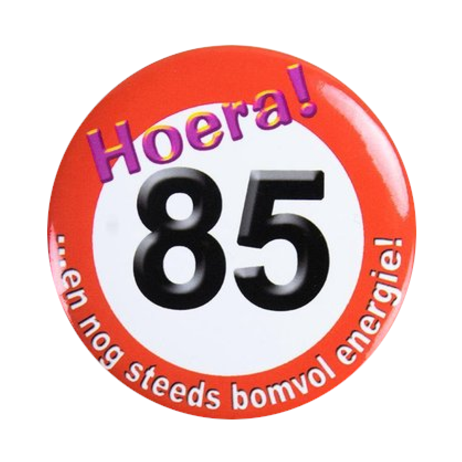 Button - 85 jaar - Verkeersbord - Klein