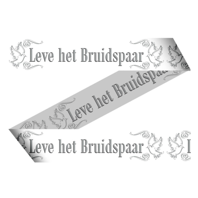 Folat Markeerlint - Afzetlint - Leve het bruidspaar - 15m