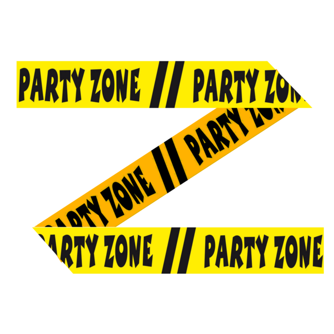 Folat Markeerlint - Afzetlint - Party Zone - 15m