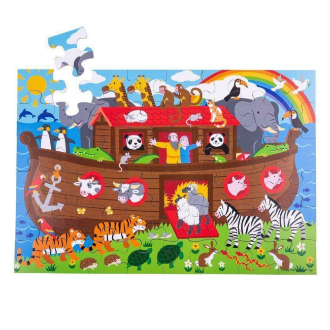 BigJigs Puzzel - Vloerpuzzel - De ark van Noach - 48st.