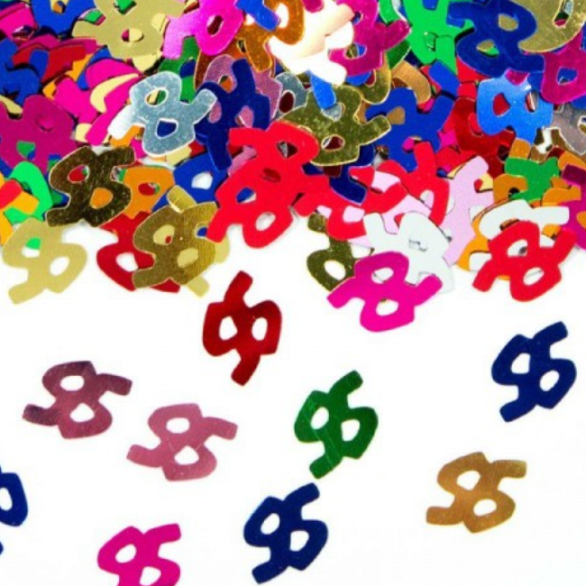 PartyXplosion Tafeldecoratie - Confetti - 95 jaar - 14gr.*