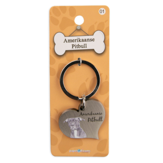 Paper Dreams Sleutelhanger - Hond - Amerikaanse Pitbull - Metaal