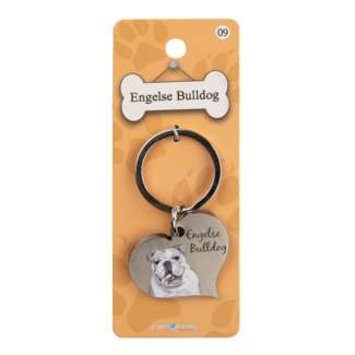 Paperdreams Sleutelhanger - Hond - Engelse Bulldog - Metaal