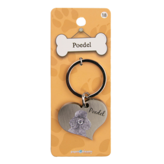 Paperdreams Sleutelhanger - Hond - Poedel - Metaal