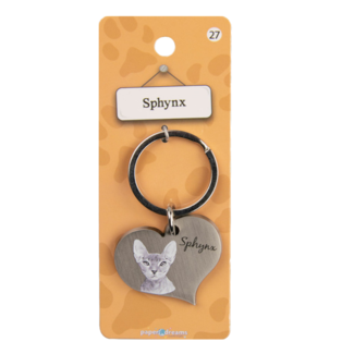 Paper Dreams Sleutelhanger - Kat - Sphynx - Metaal