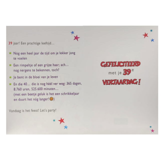 Artige Kaart - That funny age - 39 jaar - TFA049