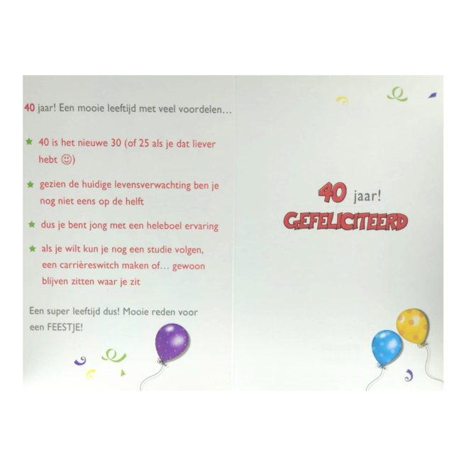 Artige Kaart - That funny age - 40 jaar - TFA048