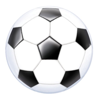 Qualatex Folieballon - Voetbal - Bubble - 56cm - Zonder vulling