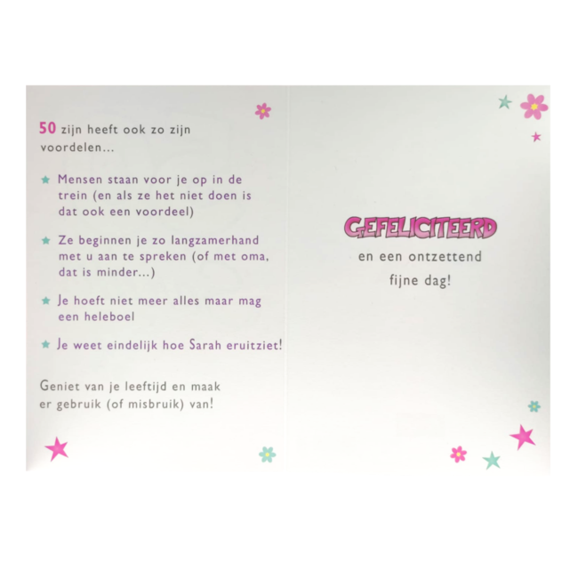 Artige Kaart - That funny age - 50 jaar, Sarah - TFA060