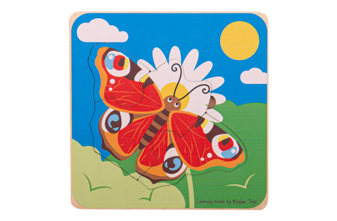 Puzzel - Van rupsenzaad tot vlinder - Levenscyclus - 3 lagen