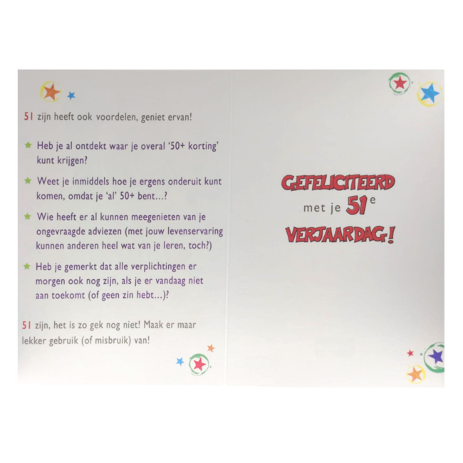 Artige Kaart - That funny age - 51 jaar - TFA064