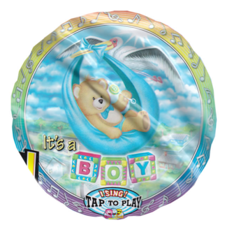 Anagram Folieballon - It's a boy - Met muziek - 71cm - Zonder vulling