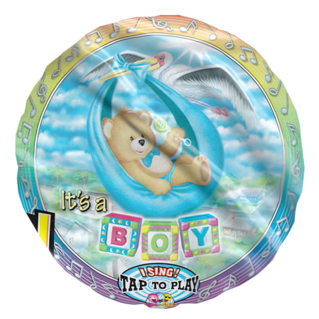 de Ballonnerie Folieballon - It's a boy - Met muziek - 71cm - Zonder vulling