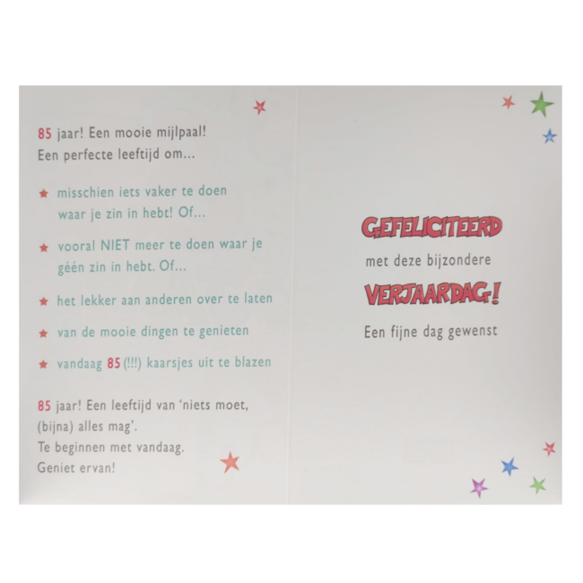 Artige Kaart - That funny age - 85 jaar - TFA107