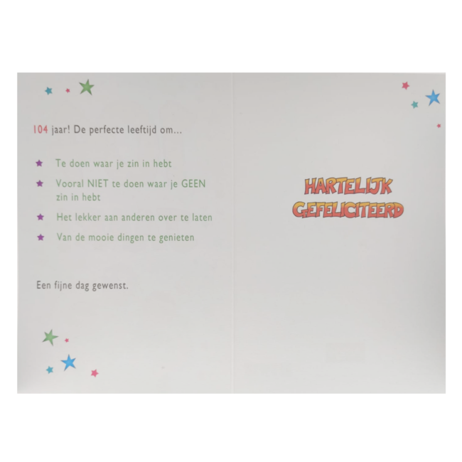 Artige Kaart - That funny age - 104  jaar - AT1053