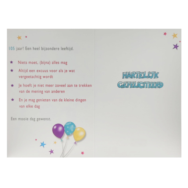 Artige Kaart - That funny age - 105 jaar - AT1054
