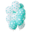 Folat Ballonnen - Stippen - Mintgroen, wit - 30cm - 12st.