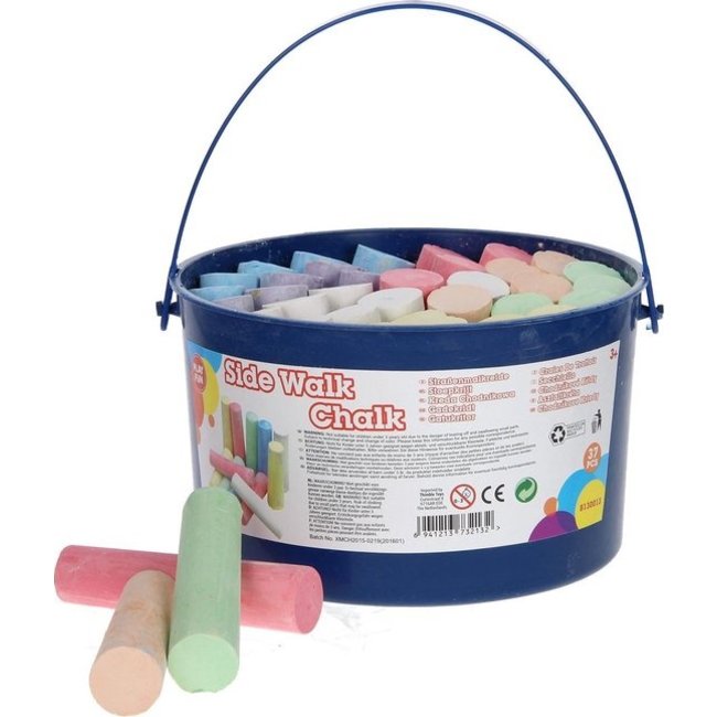 Stoepkrijt - 37 staven - In emmer