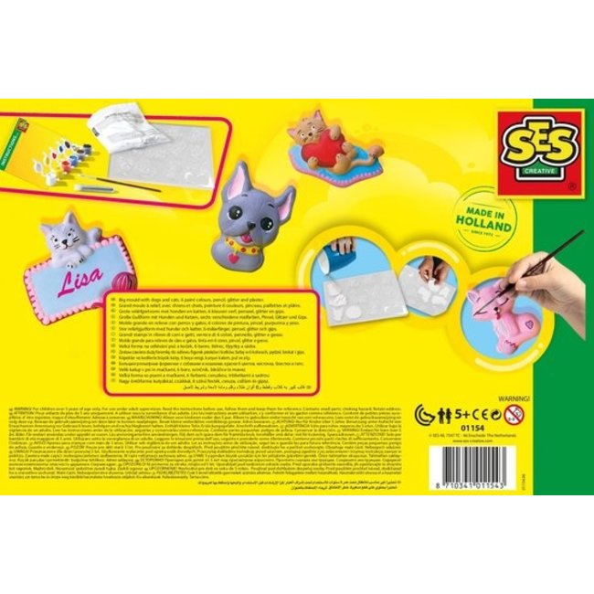 SES Knutselen - Gieten en schilderen - Honden en katten
