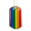 PartyXplosion Ketting - Met twee dogtags - Regenboog