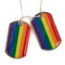 PartyXplosion Ketting - Met twee dogtags - Regenboog