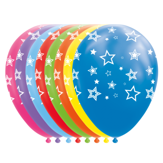 Globos Ballonnen - Met sterren - 30cm - 8st.