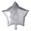 Fiesta Folieballon - Ster - Zilver - 46cm - Zonder vulling