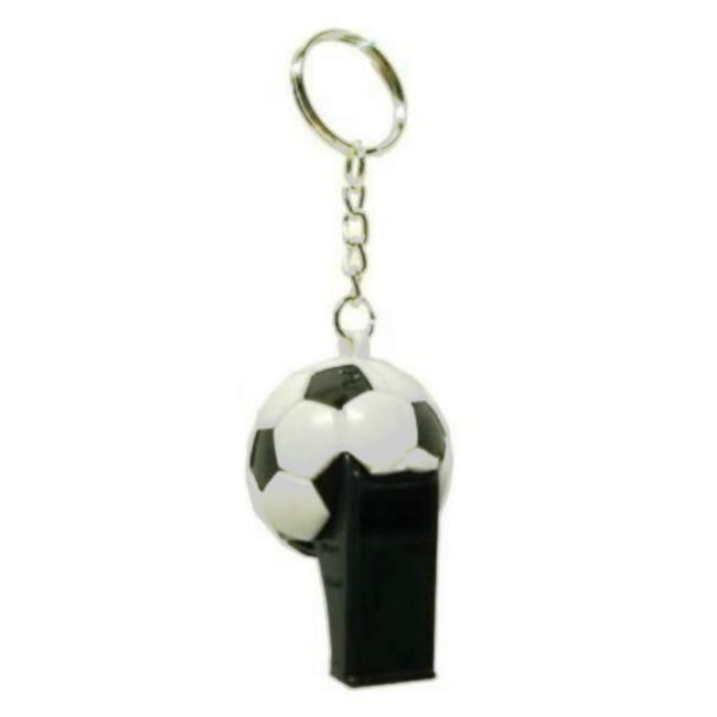 PartyXplosion Fluit - Voetbal - Zwart, wit - 4x6cm - 1st.