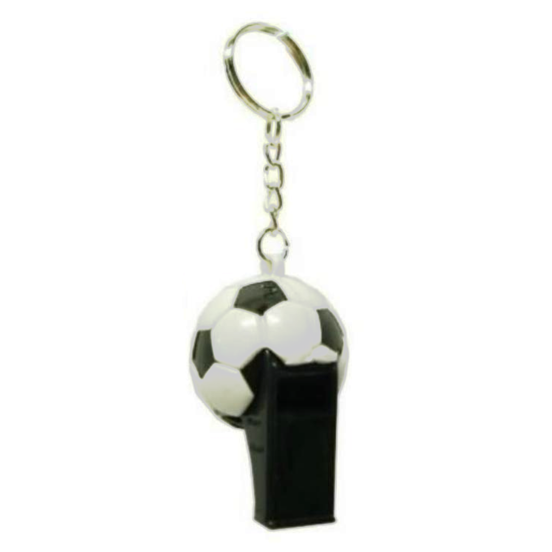 Fluit - Voetbal - Zwart, wit - 4x6cm - 1st.