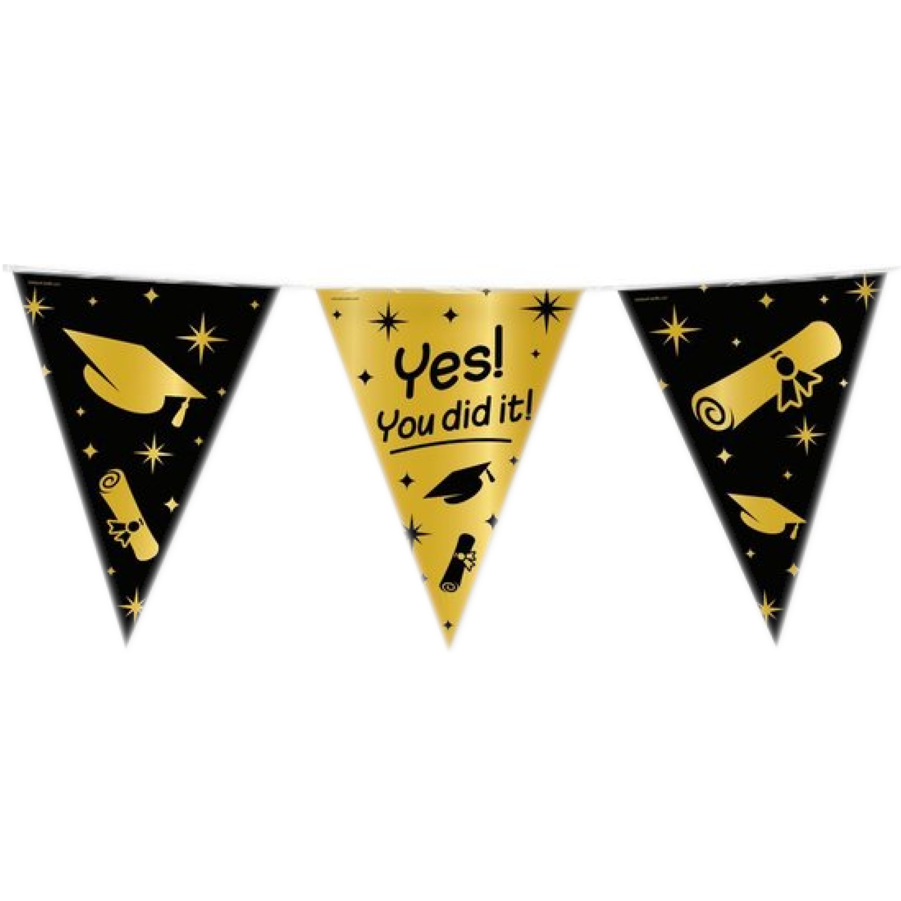 Vlaggenlijn - Geslaagd - Yes, you did it! - 10m