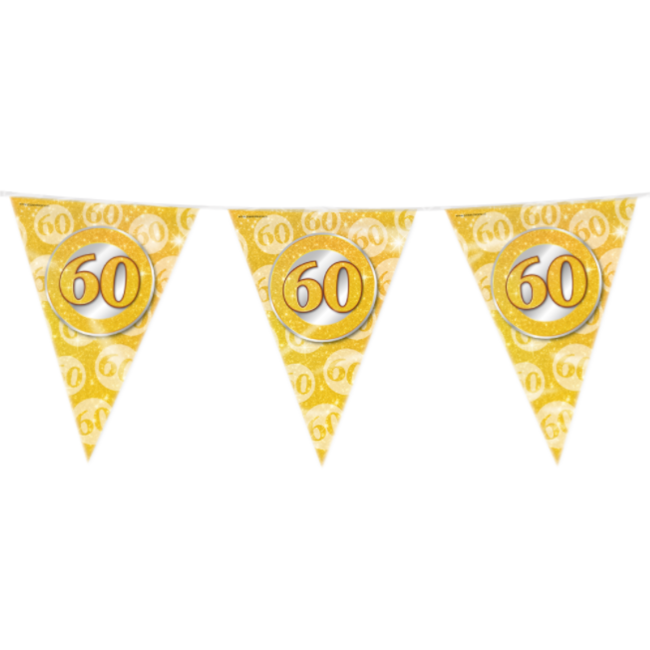 Paperdreams Vlaggenlijn - 60 jaar - Jubileum - Dubbelzijdig - 10m