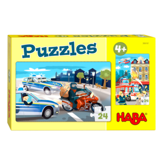 Haba Puzzel - In actie - 2x24st. - 4+