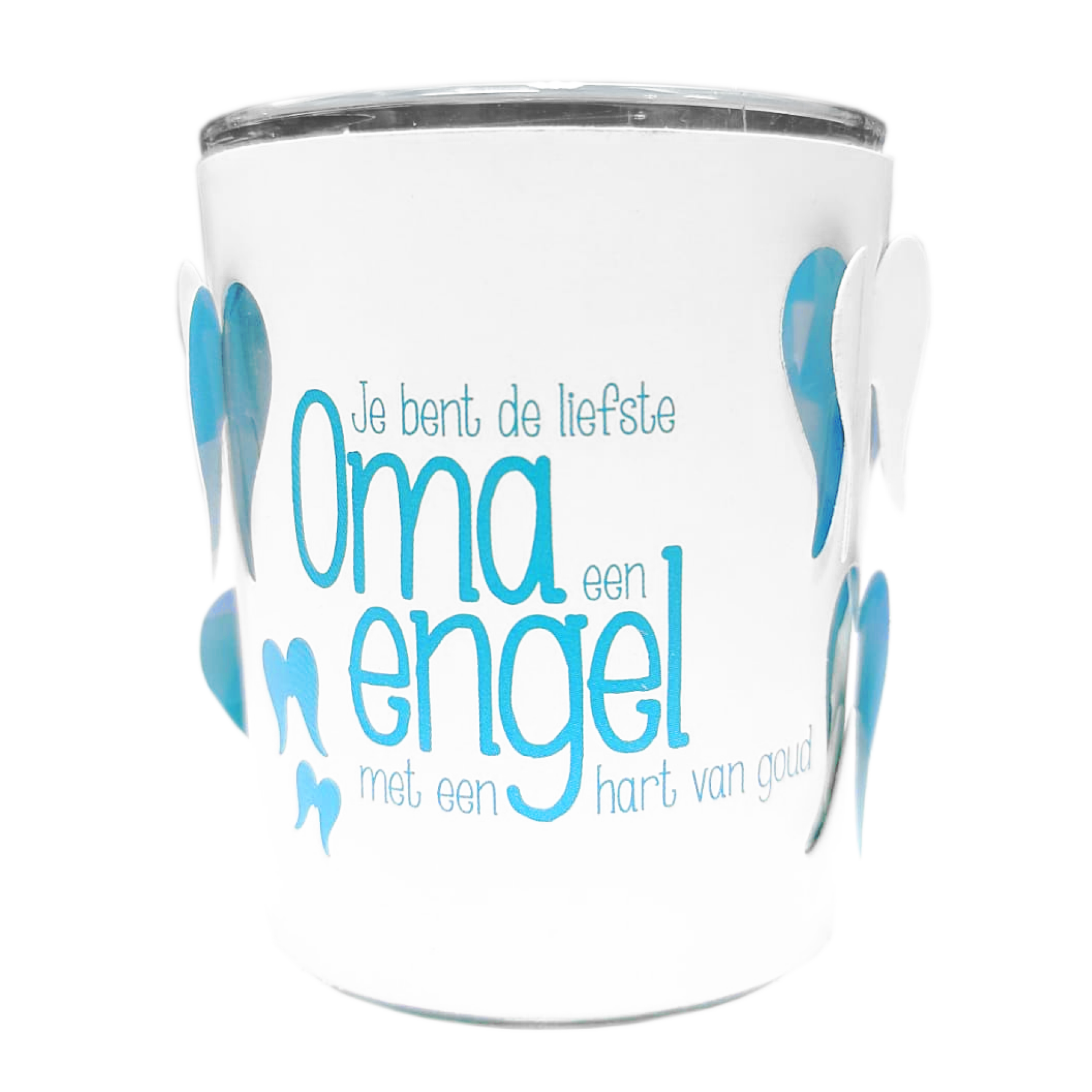 Stralend lichtje - Waxinelichtje met houder - Oma engel