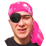 PartyXplosion Zakdoek - Bandana - Roze - Piraat