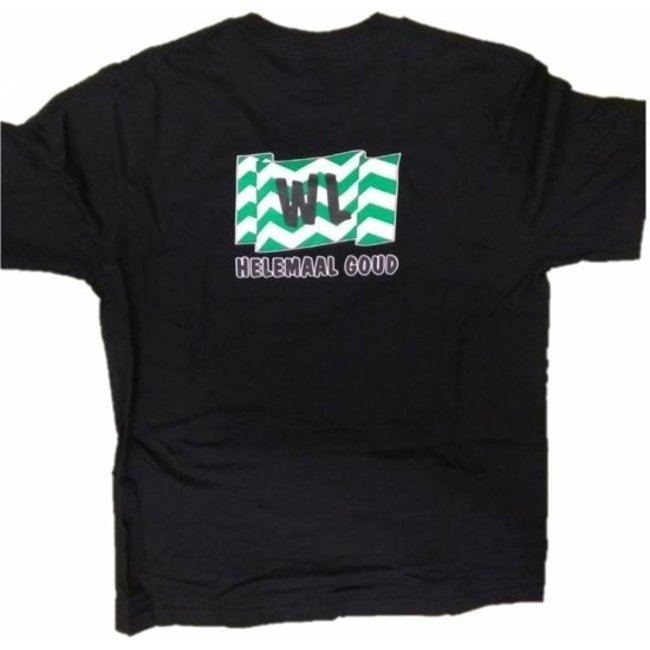 1234feest T-shirt - Helemaal Goud - Zwart - Westland - XS