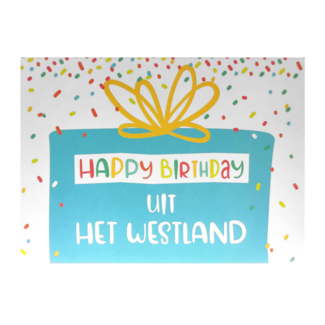 Artige Kaart - Groeten uit - Happy birthday uit het Westland - GRD027